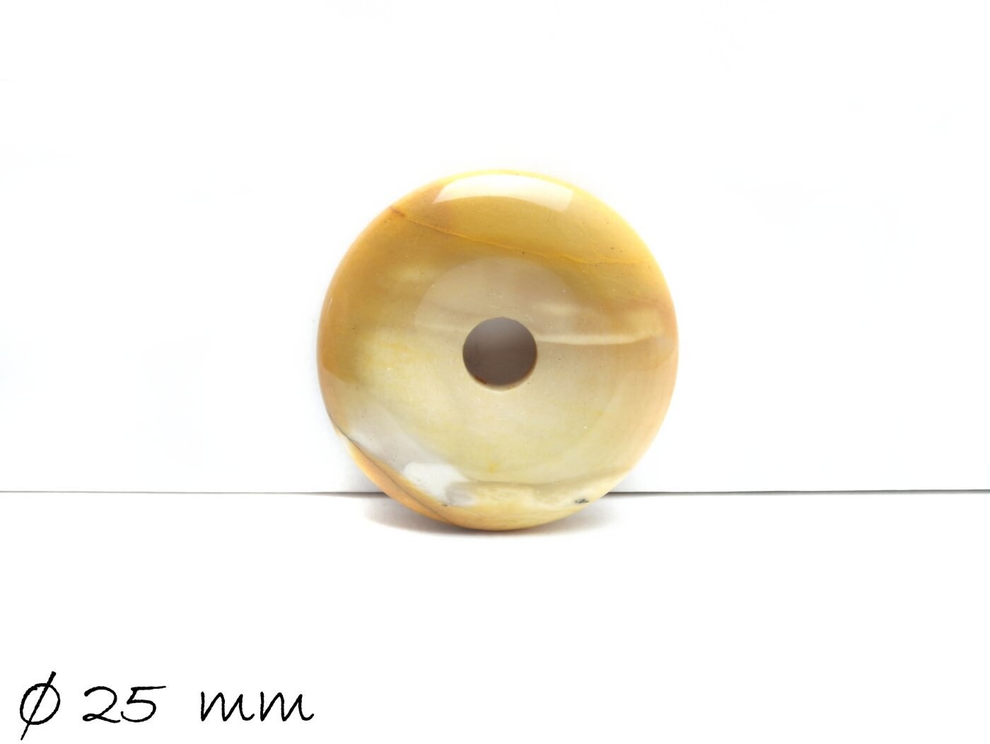1 Stück Edelstein Donut Anhänger, Mookaite Jasper Ø 30 mm