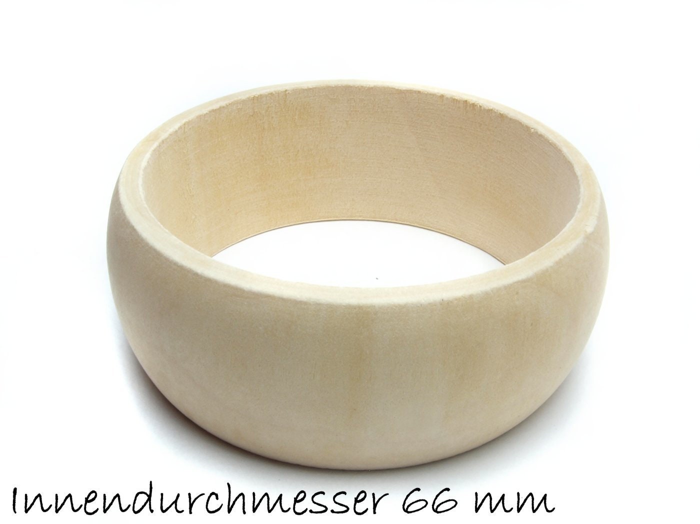 1 Stück Armreif Rohling aus Holz, Innendurchmesser 66 mm