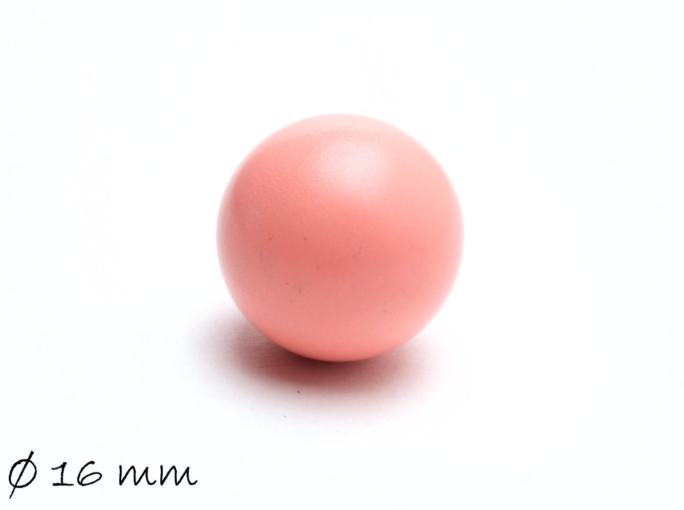 1 Stück Klangkugel, Ø 16 mm, Lachsrosa