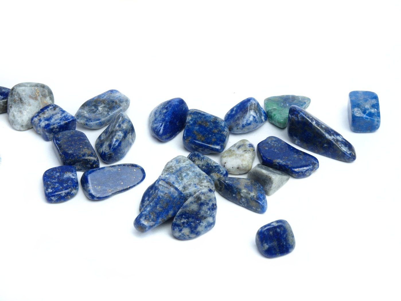 50 Stück getrommelte Edelstein-Nuggets, Lapis Lazuli