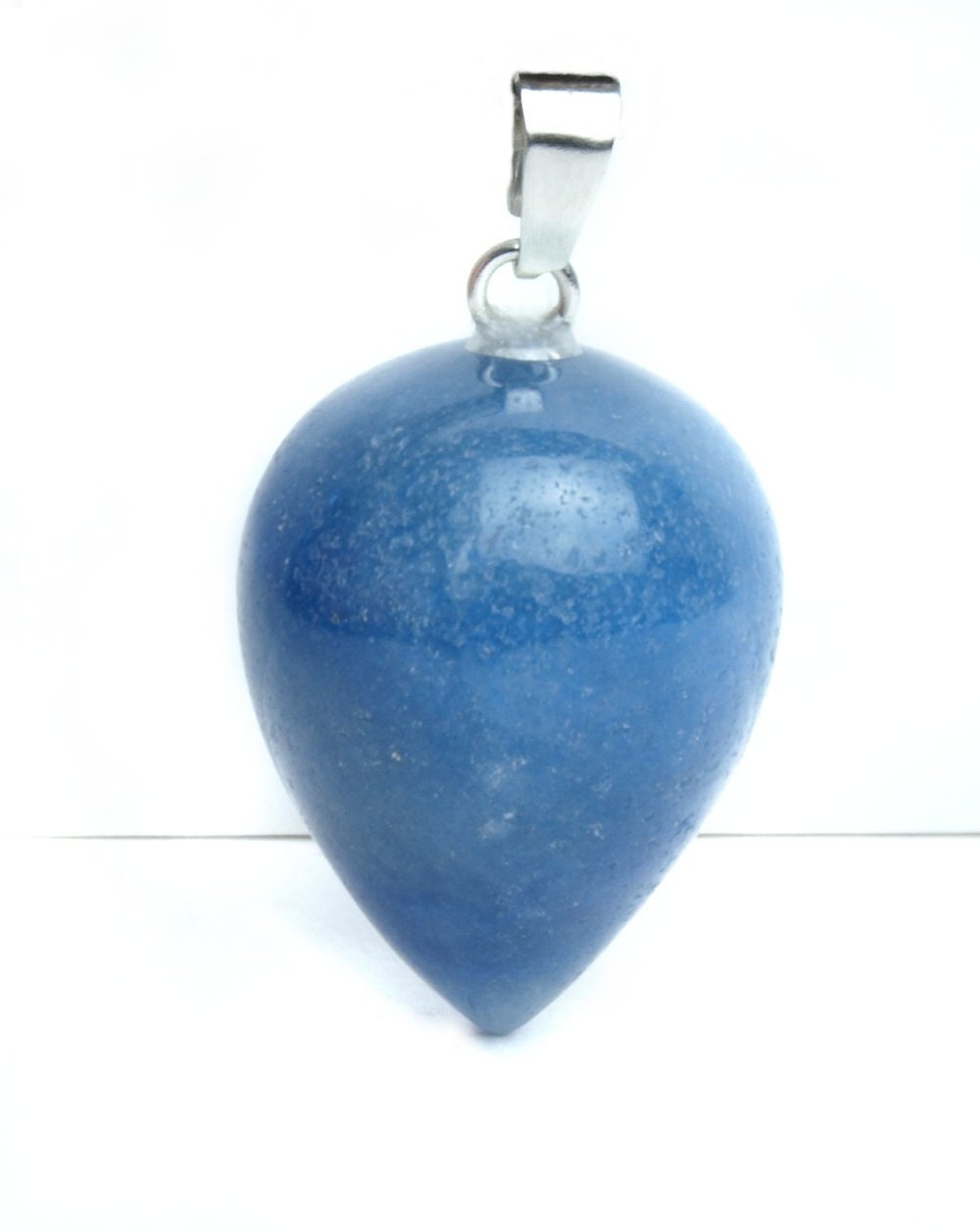 1 Stück Tropfen Anhänger 26 x 16 mm, Blauer Jasper