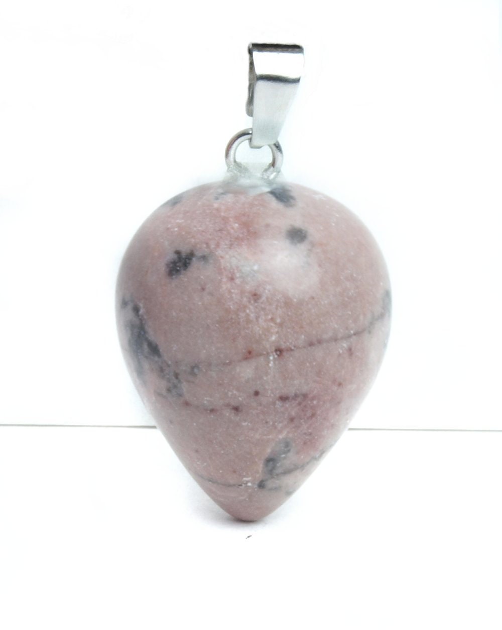 1 Stück Tropfen Anhänger 26 x 16 mm, Rosenspat