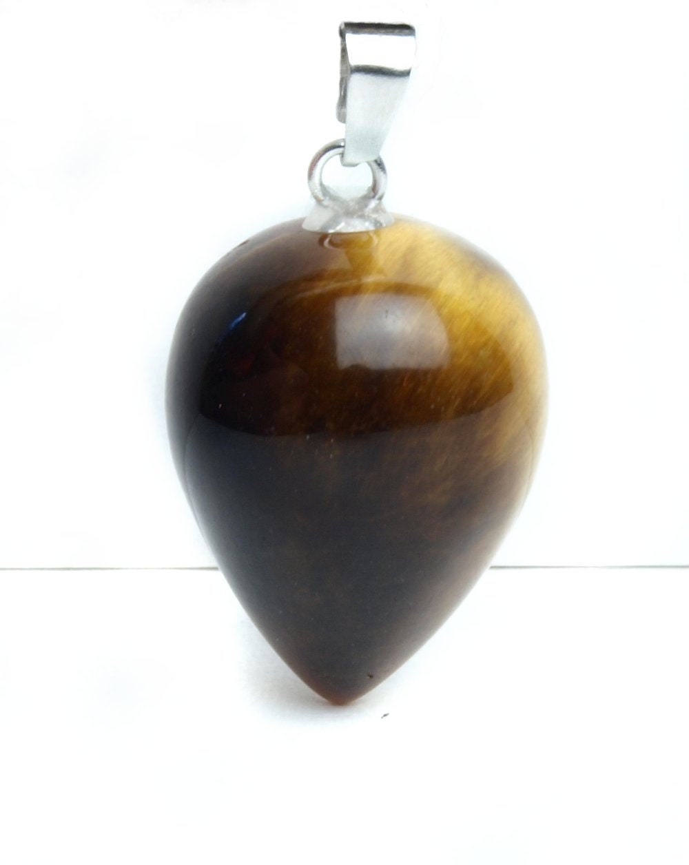 1 Stück Tropfen Anhänger 26 x 16 mm, Tigerauge