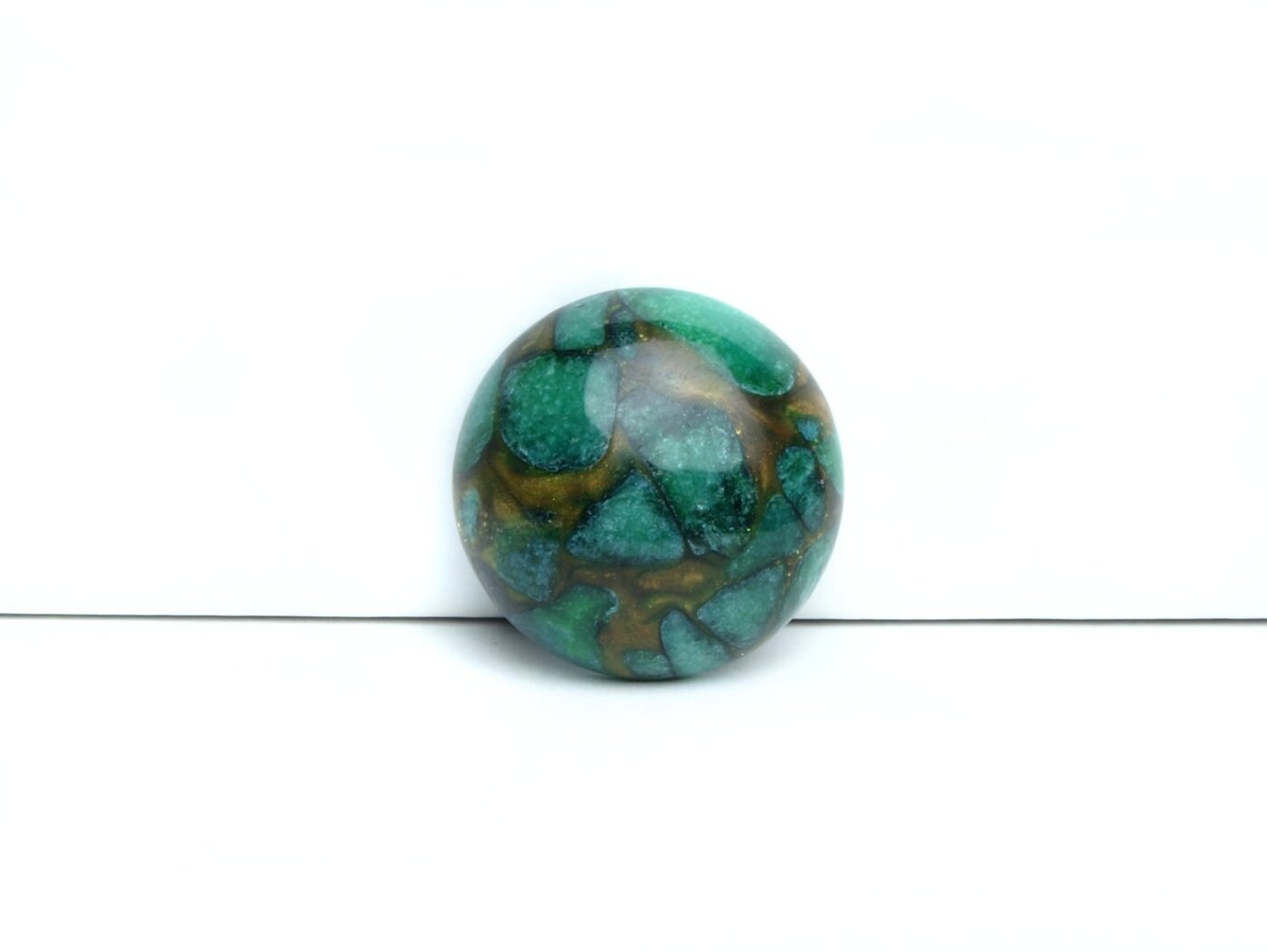 1 Stück synthetischer Cabochon bestehend aus Jade, Ø 20 mm