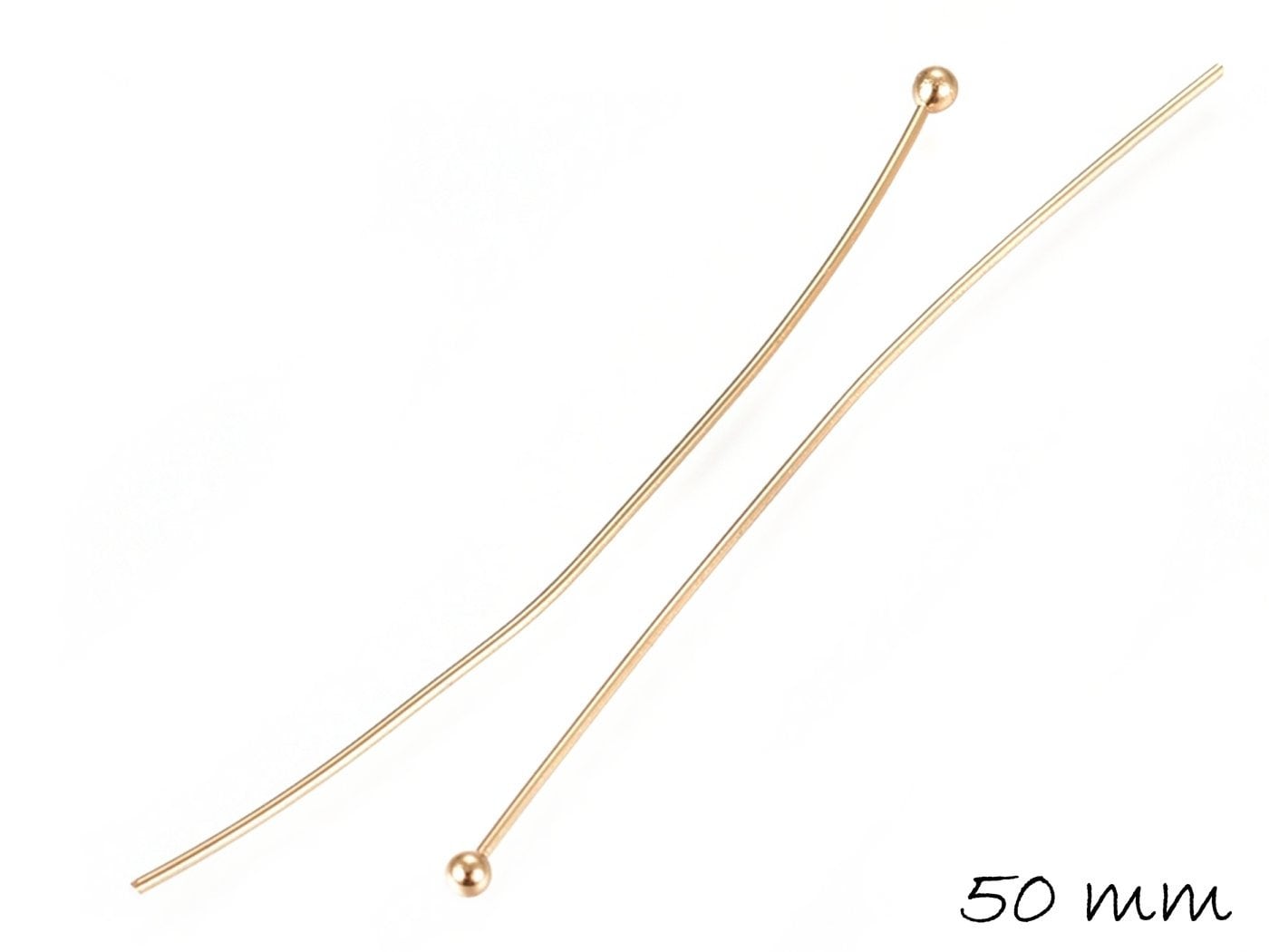 100 Stück Nietstifte (Kugel) Edelstahl gold 50 mm