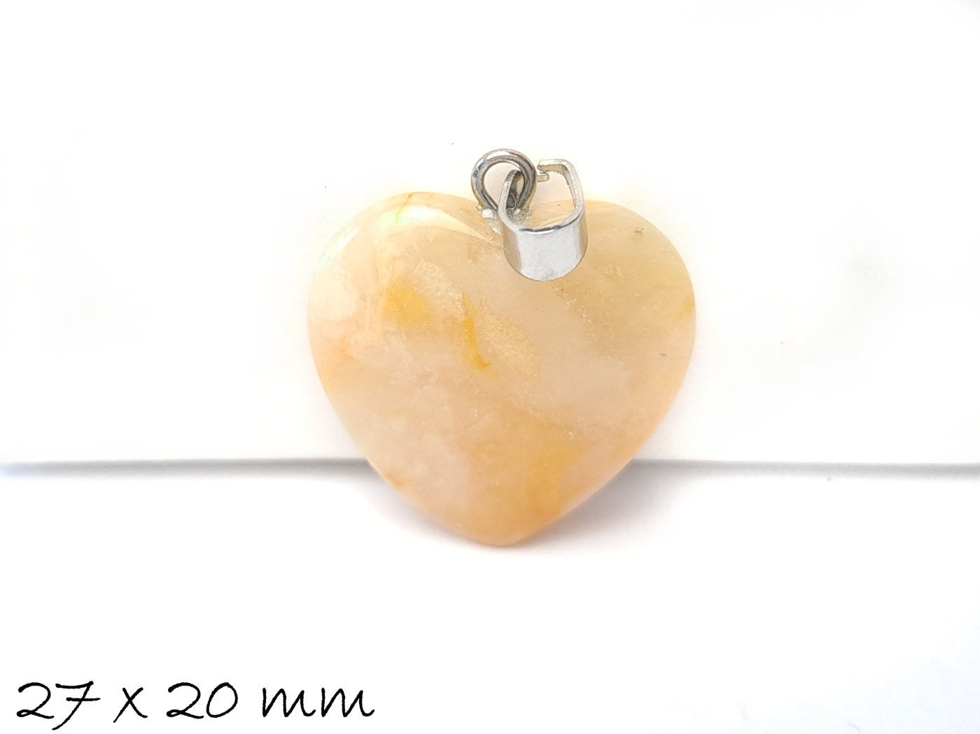 1 Stück Herz Anhänger Achat 27 x 20 mm