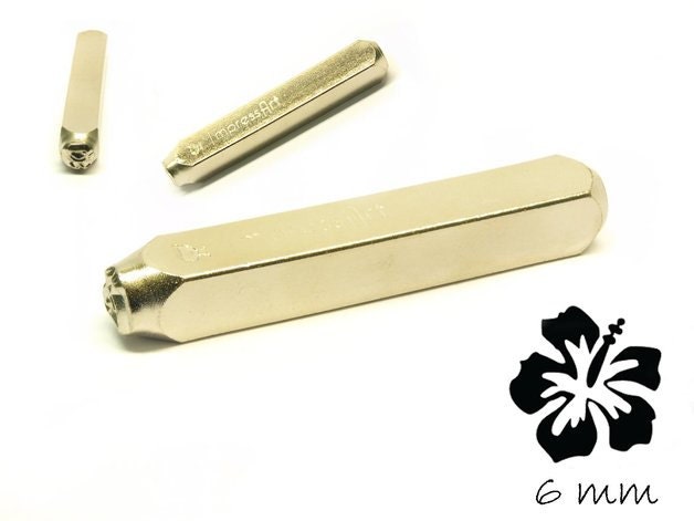1 Stück Design Stempel Blüte Hibiskus Schlagstempel Punze