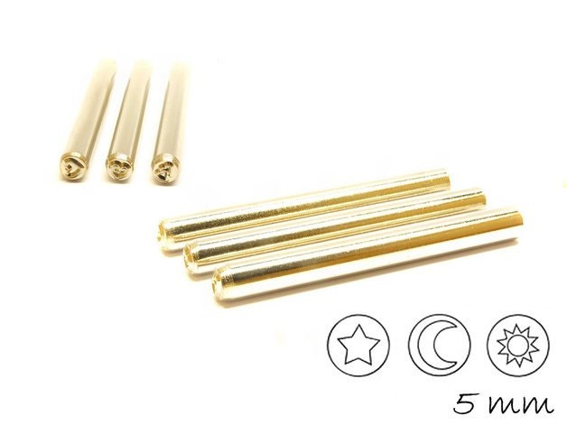 3 Stück Design Stempel Set Sonne Mond Stern Punze