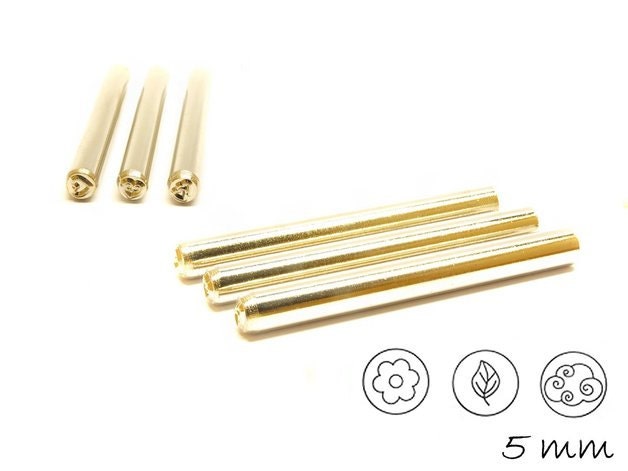 3 Stück Design Stempel Set Natur Schlagstempel Punze