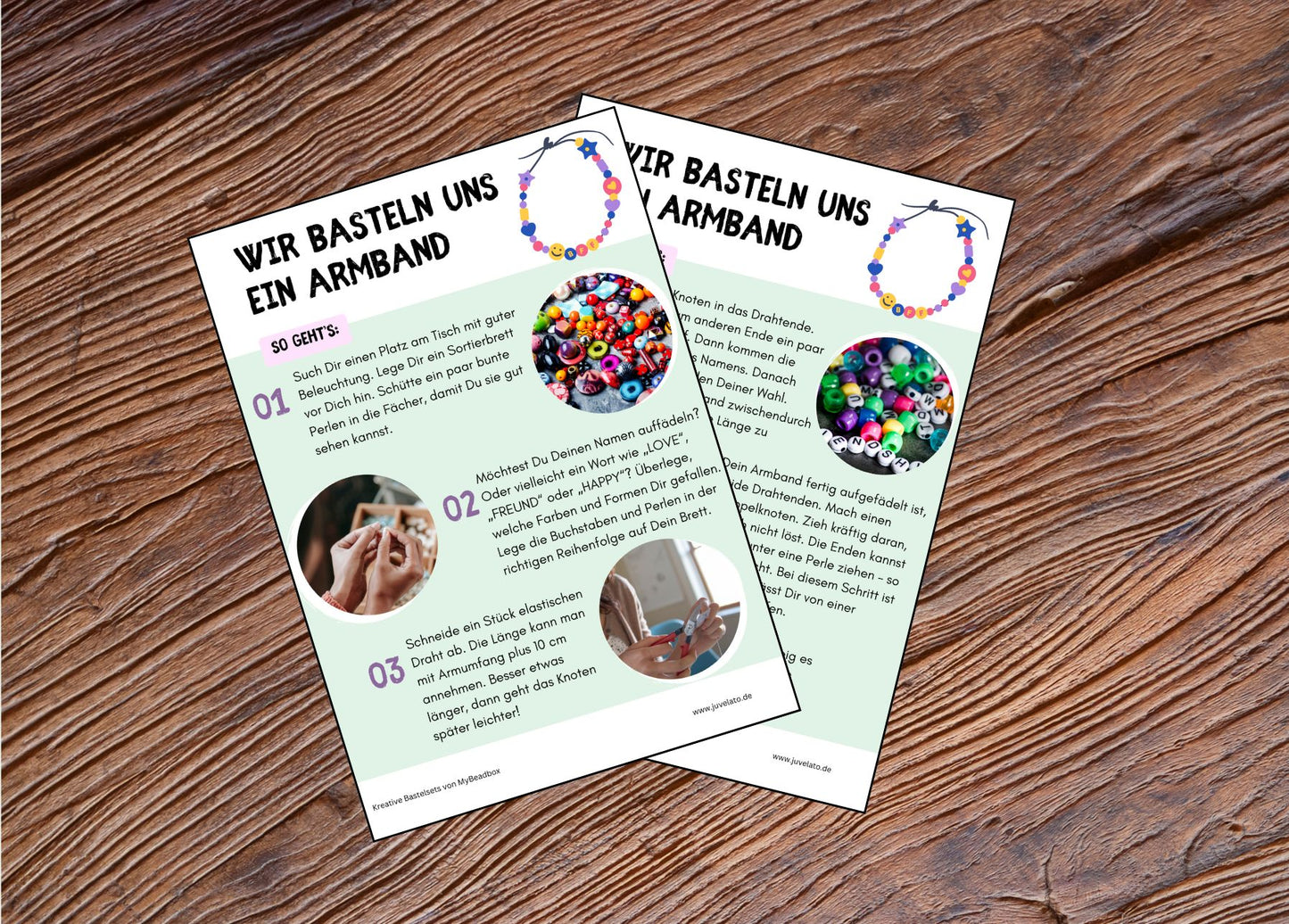 Kinder Bastelset Armband selber machen – MyBeadBox Schmuck DIY Set mit Perlen & Namen – Kreatives Geschenk für Kinder 5-9 Jahre
