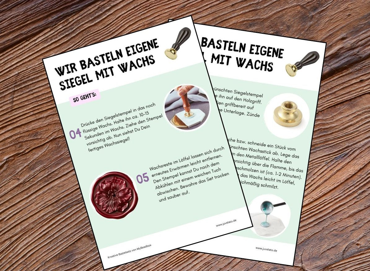 DIY Siegelwachs Set Blüten, Blumen– Wachssiegel Stempel & Zubehör | Kreatives Bastelset von MyBeadBox (Kopie)