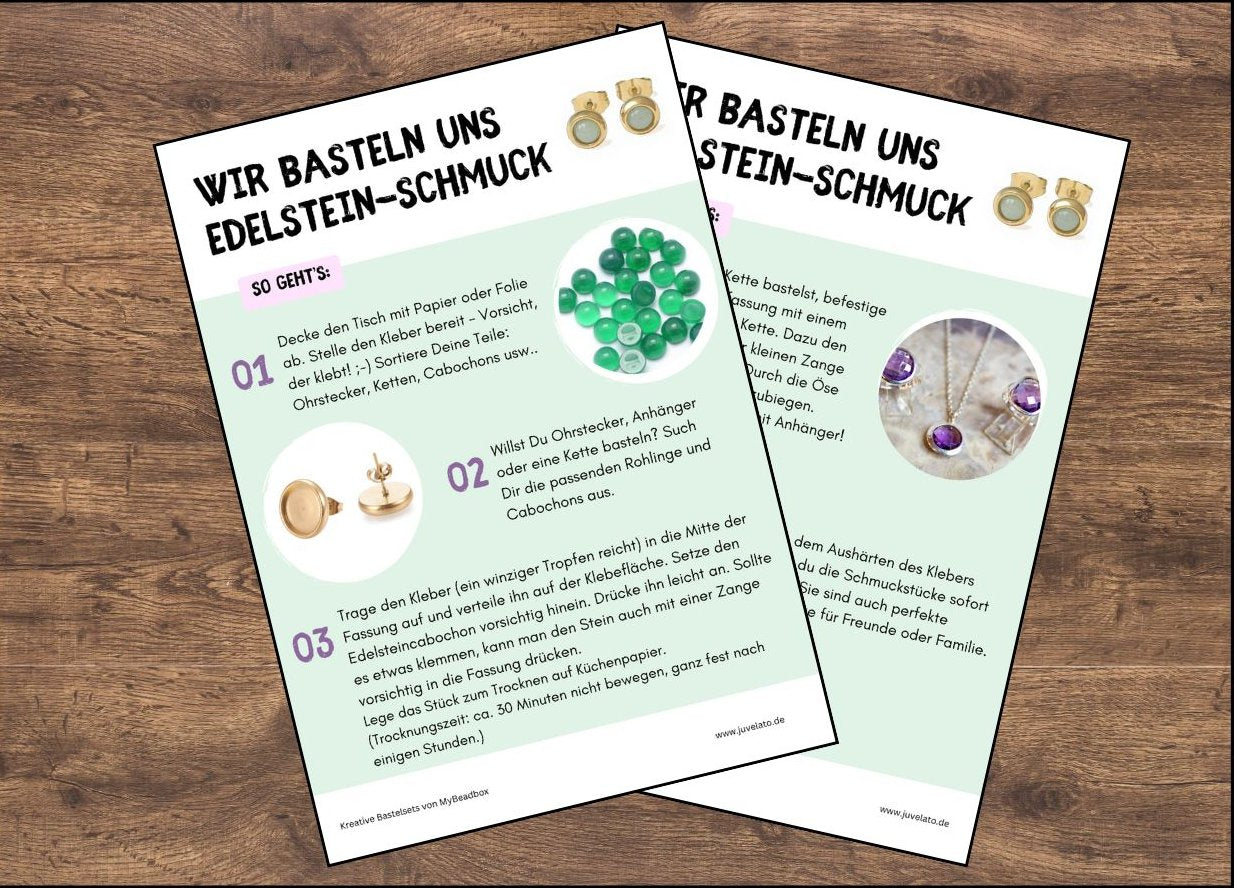 DIY Schmuck Bastelset mit Edelsteinen von MyBeadBox  – Kreatives Schmuckset für Kinder & Erwachsene