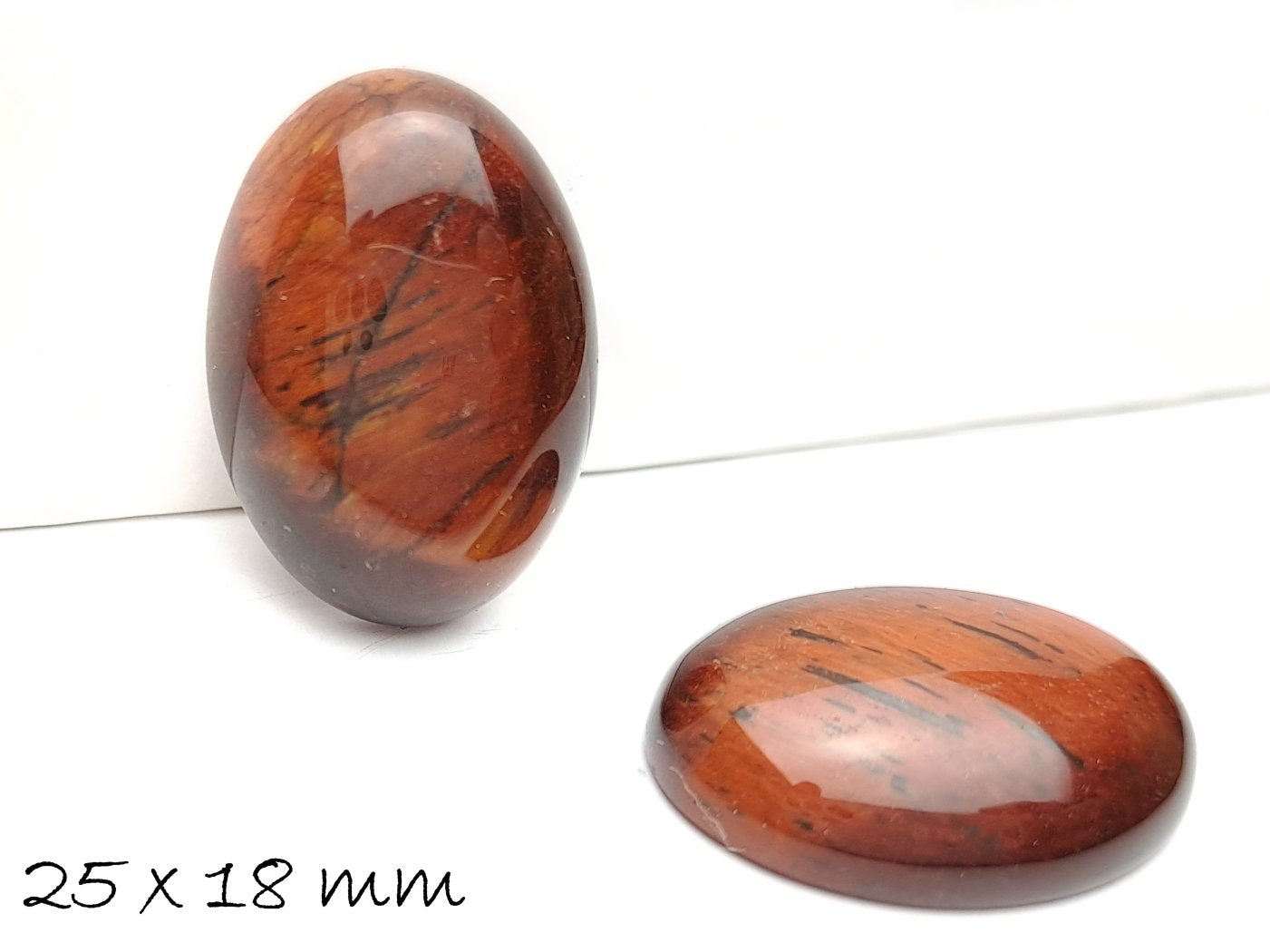 B-WARE - 2 Stück Edelstein Cabochons Tigerauge, verschiedene Größen