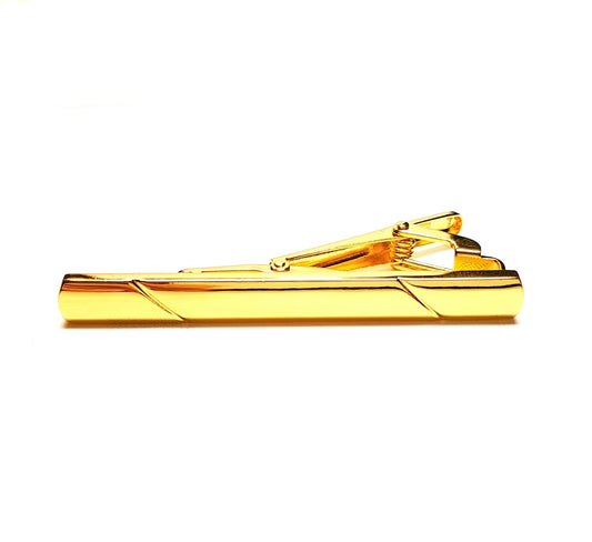 Klassische Krawattennadel Gold – Modernes Linien-Design