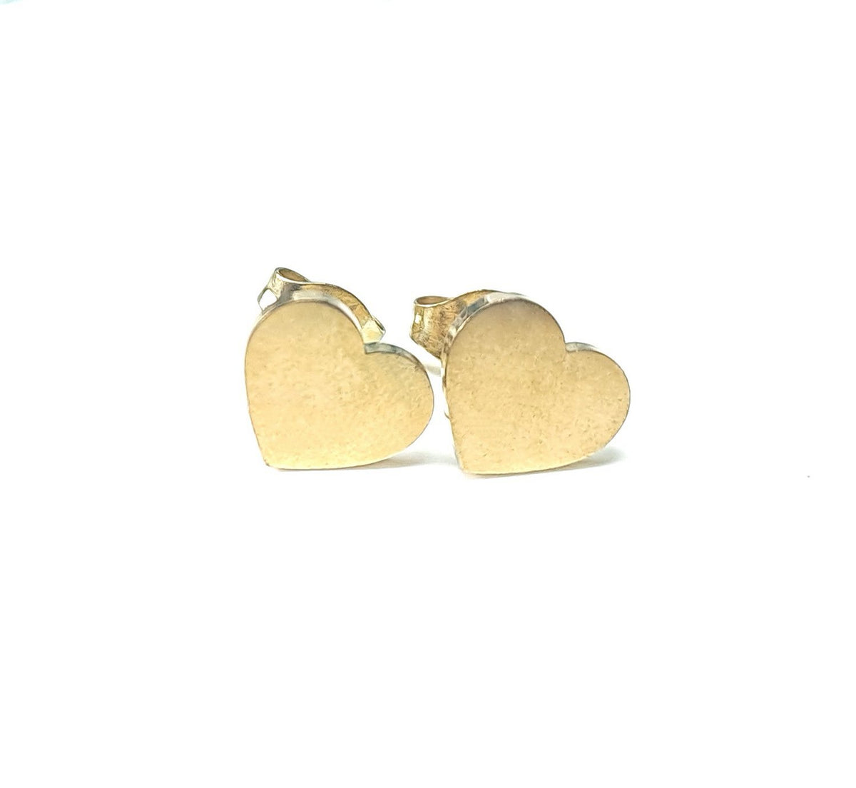 Herz Ohrstecker Gold aus Edelstahl – Massives Herz 10mm