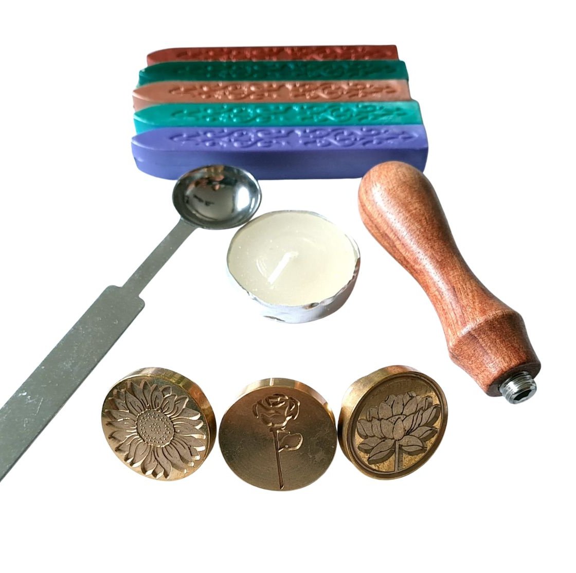DIY Siegelwachs Set Blüten, Blumen– Wachssiegel Stempel & Zubehör | Kreatives Bastelset von MyBeadBox (Kopie)