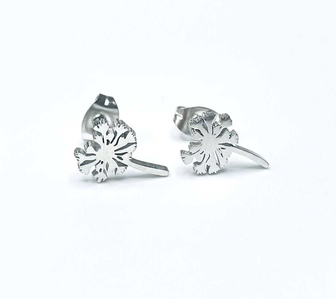 Löwenzahn Ohrstecker Edelstahl – Pusteblume Schmuck ca. 1cm