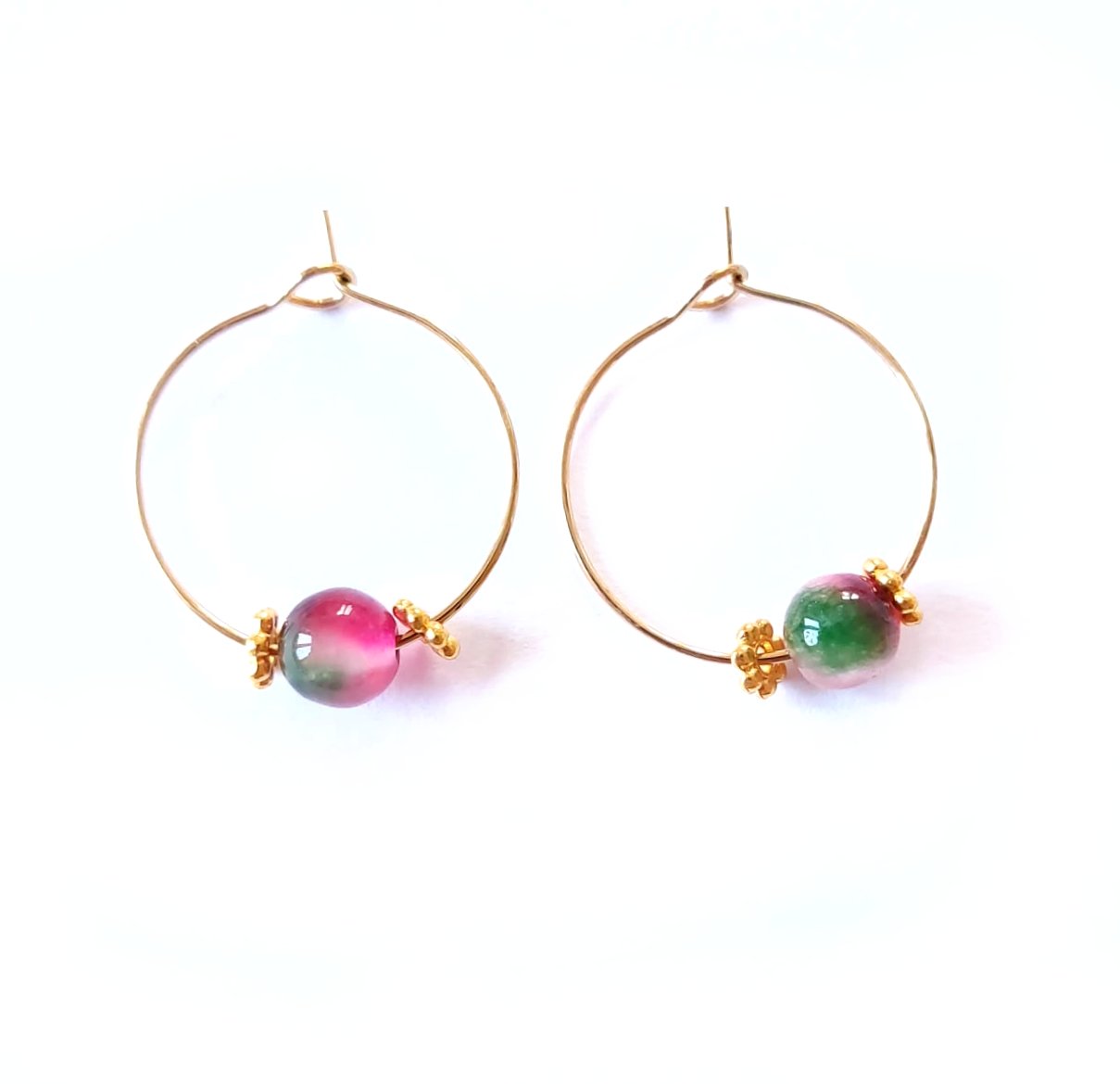 MyBeadBox Schmuck Bastelset für Kinder – Ohrringe selbst machen mit Edelstein- und Glasperlen, DIY Schmuckset ab 6 Jahren
