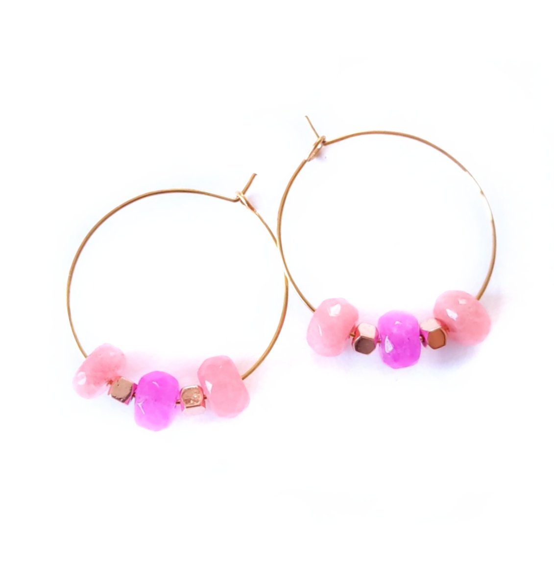 MyBeadBox Schmuck Bastelset für Kinder – Ohrringe selbst machen mit Edelstein- und Glasperlen, DIY Schmuckset ab 6 Jahren