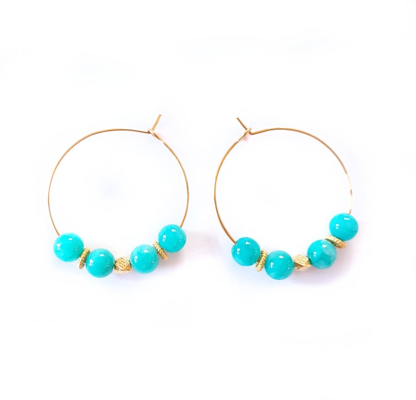 MyBeadBox Schmuck Bastelset für Kinder – Ohrringe selbst machen mit Edelstein- und Glasperlen, DIY Schmuckset ab 6 Jahren