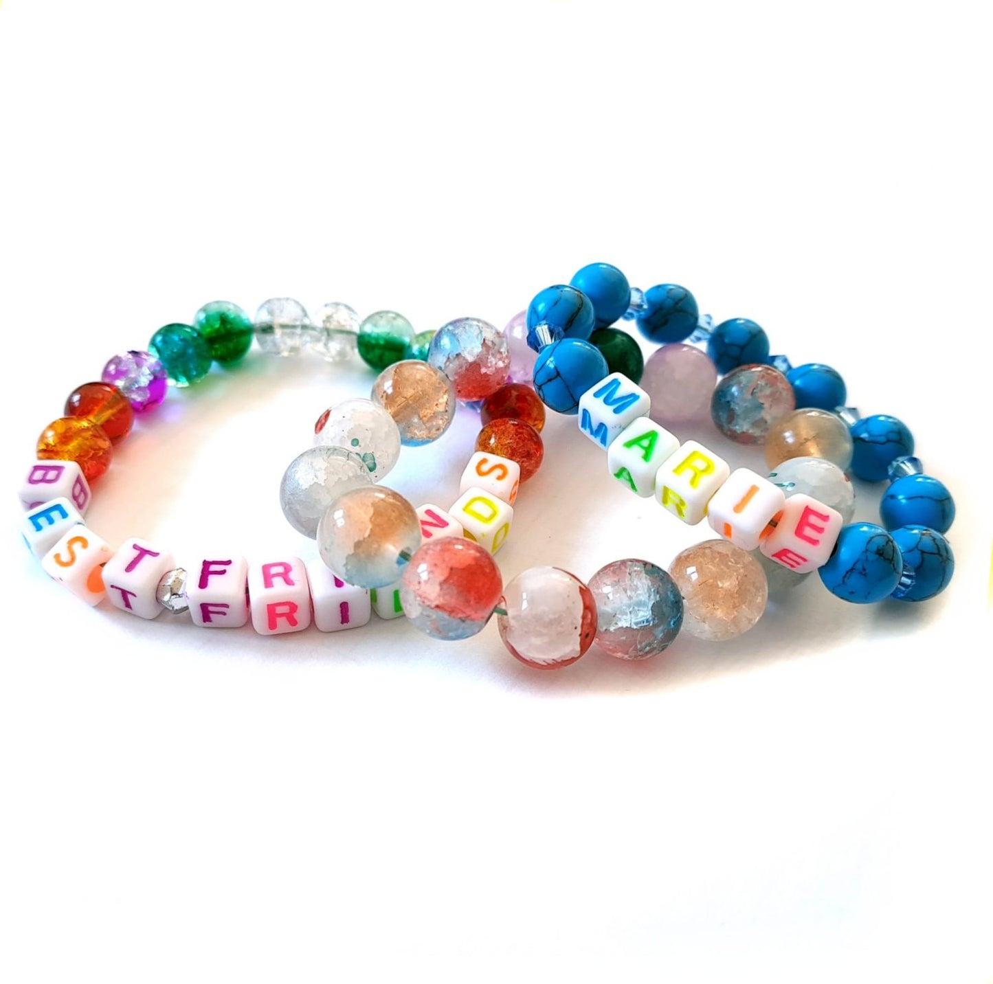 Kinder Bastelset Armband selber machen – MyBeadBox Schmuck DIY Set mit Perlen & Namen – Kreatives Geschenk für Kinder 5-9 Jahre