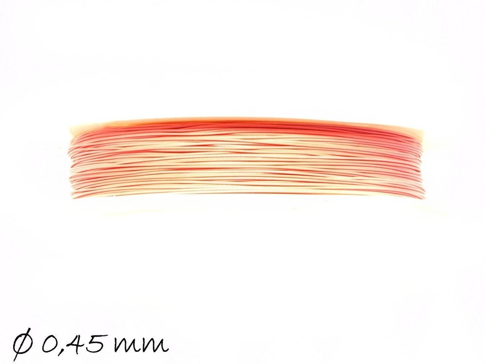 0,06EUR/m - 50 m Schmuckdraht 0,45 mm, lachs-rosa