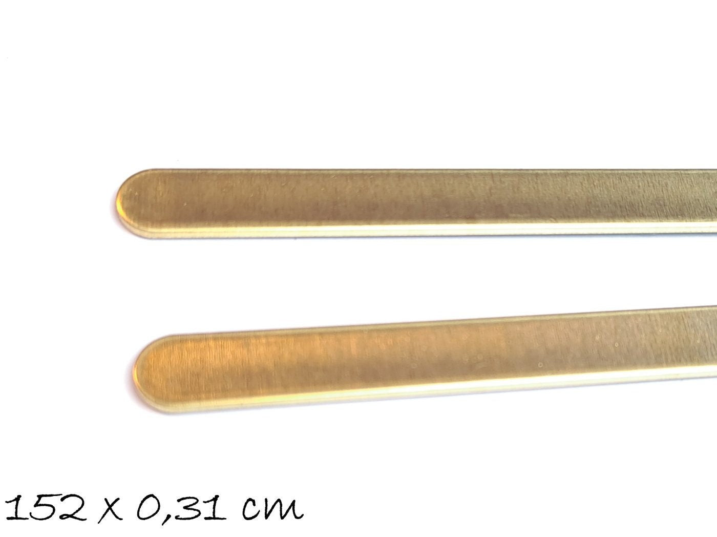 2 Stück Armband Rohling Messing 15,2 x 0,3 cm