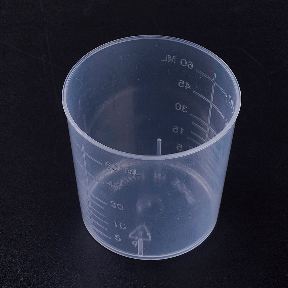 Messbecher aus Kunststoff, 60 ml, transparent