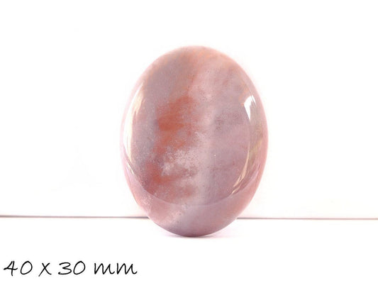 1 Stück ovaler Edelstein Cabochon, Indischer Achat, 40 x 30 mm