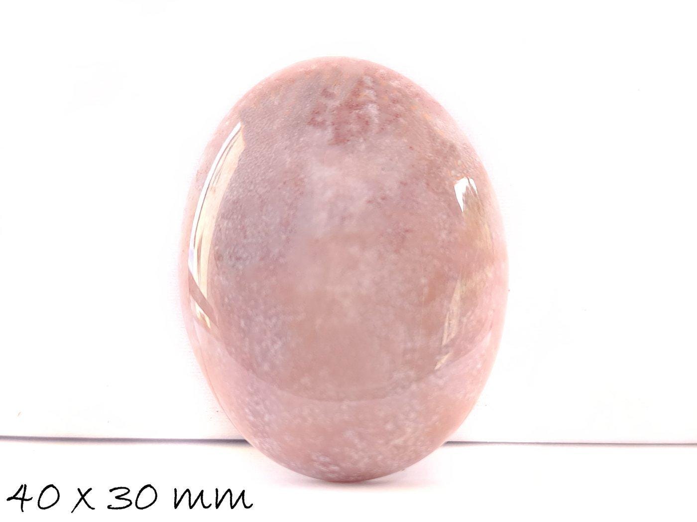1 Stück ovaler Edelstein Cabochon, Indischer Achat, 40 x 30 mm