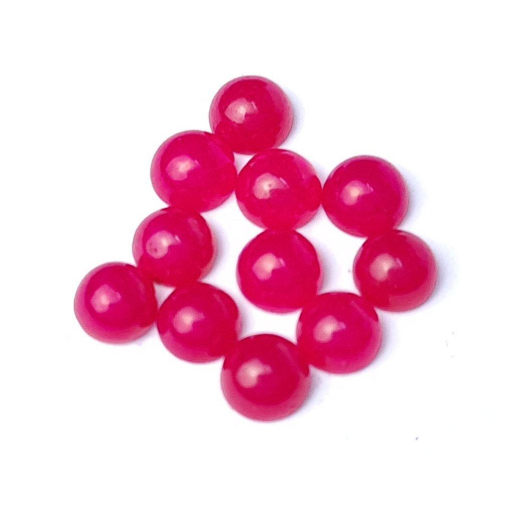 2 Stück Edelstein Cabochons, Jade, pink, 4 mm