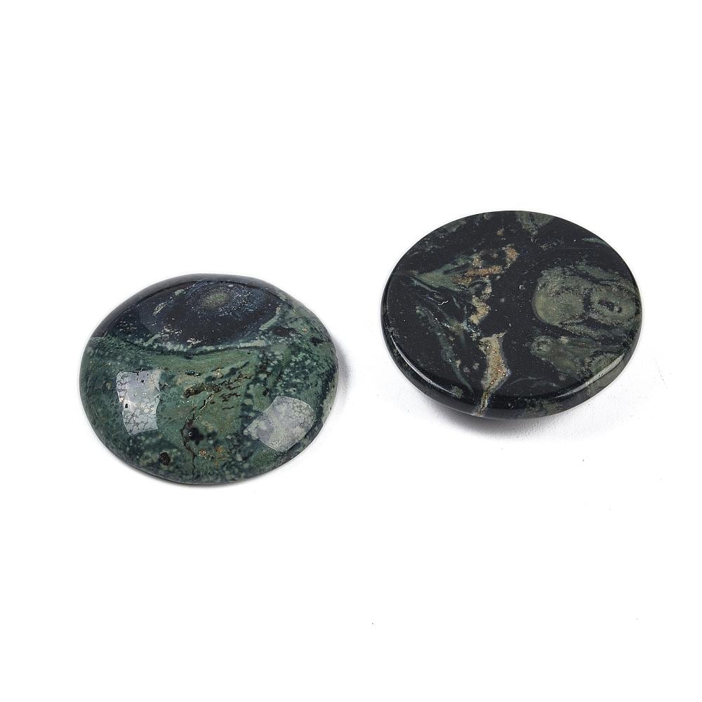 1 Stück Edelstein Cabochon, Kambaba Jasper, Ø 25 mm
