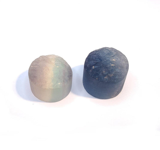 1 Stück Edelstein Cabochons Regenbogen-Fluorit Ø 12 mm, 7-10 mm hoch