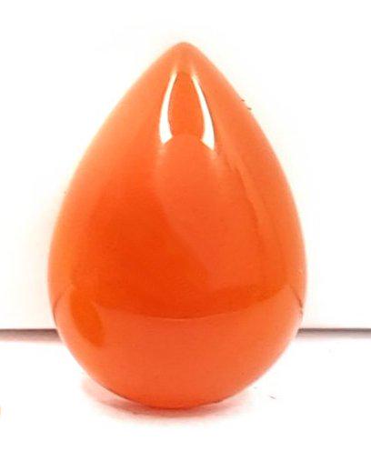 2 Stück Edelstein Tropfen-Cabochons roter Achat, 14 x 10 mm