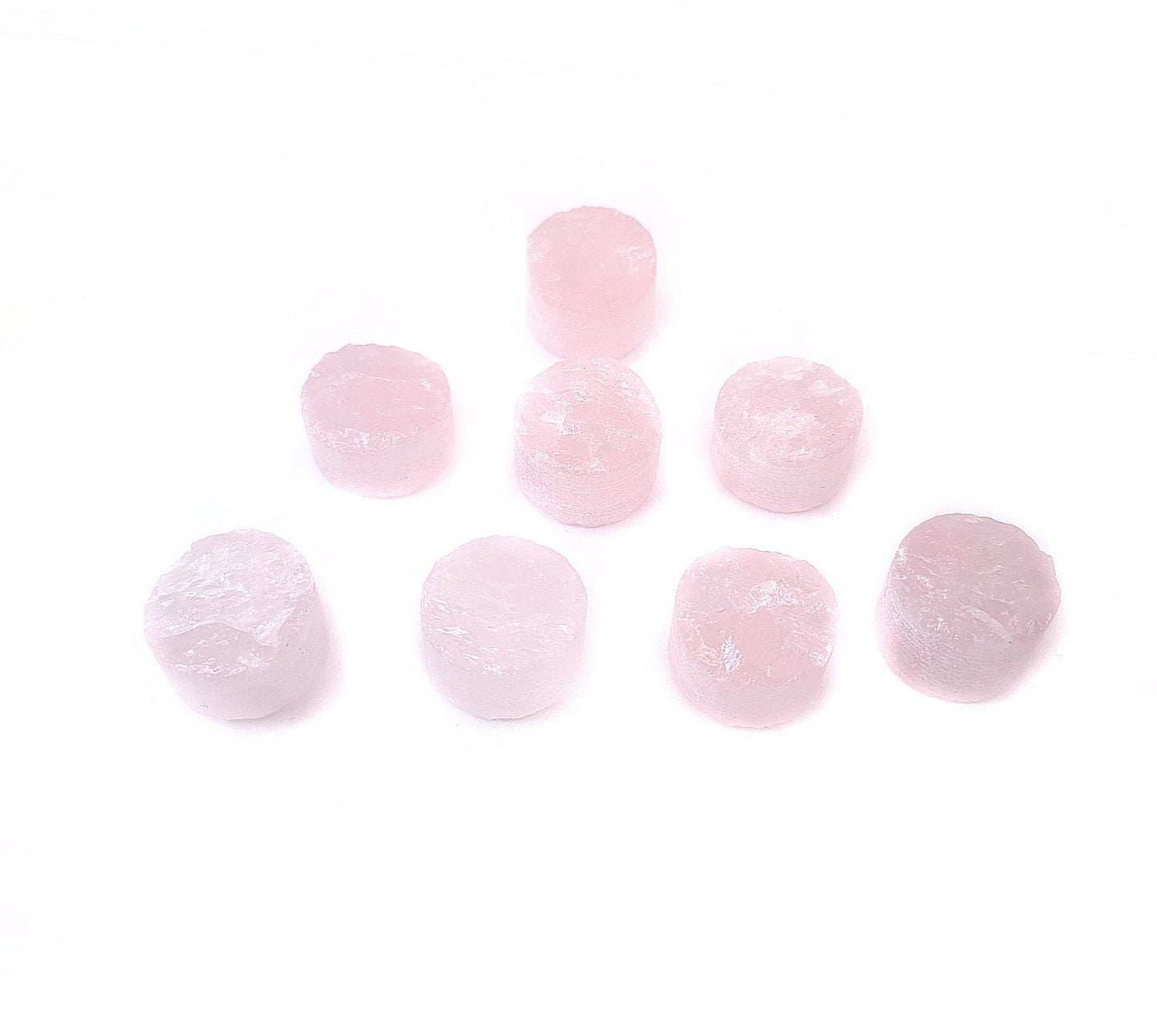 1 Stük Edelstein Cabochons, Rosenquarz, Ø 12 mm, 7-10 mm hoch