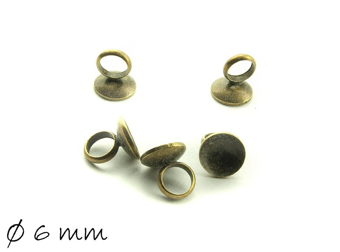 10 Stück Anhänger zum Befestigen/Schließen von Perlen in bronze