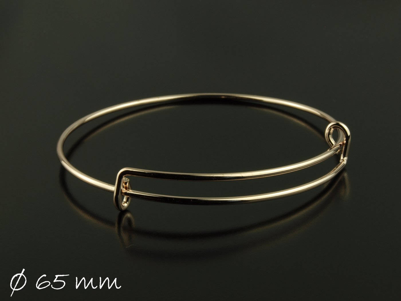 1 Stück Armreifrohlinge größenverstellbar rosegold 65 mm