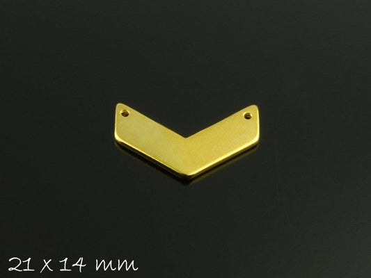 4 Stück Anhänger Verbinder gold 21 x 14 mm