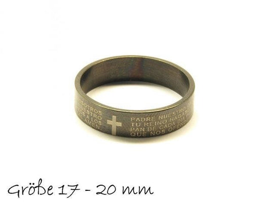 1 Stück Edelstahl Ring, Ringgröße 17-20 frei wählbar