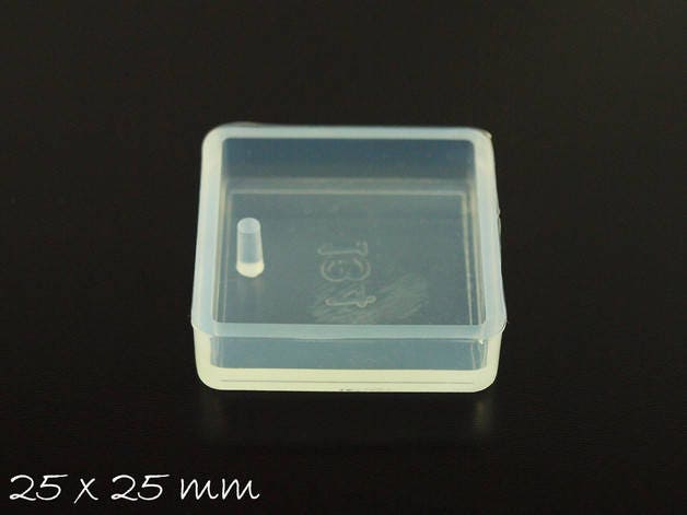 Eckige Silikonform Anhänger Rohling Mold 25x25mm Form Giessform quadratisch