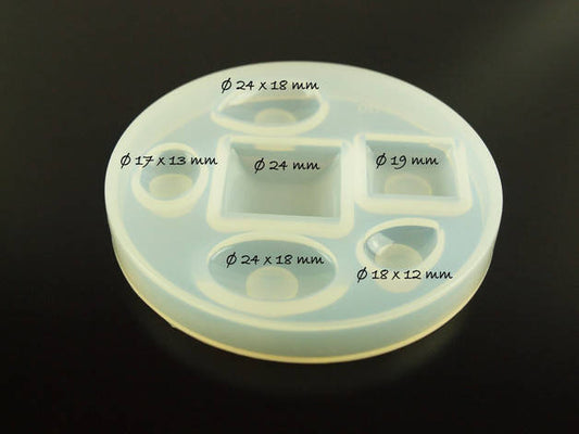 Silikonform Cabochon Rohling Mold Mix Form Giessform