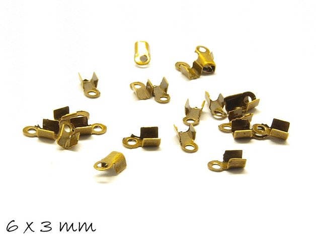 20 Stück Endkappen,bronze 6 x 3 mm