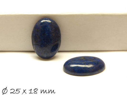 1 Stück ovaler Edelstein Cabochon,  Lapis Lazuli , 25 x 18 mm