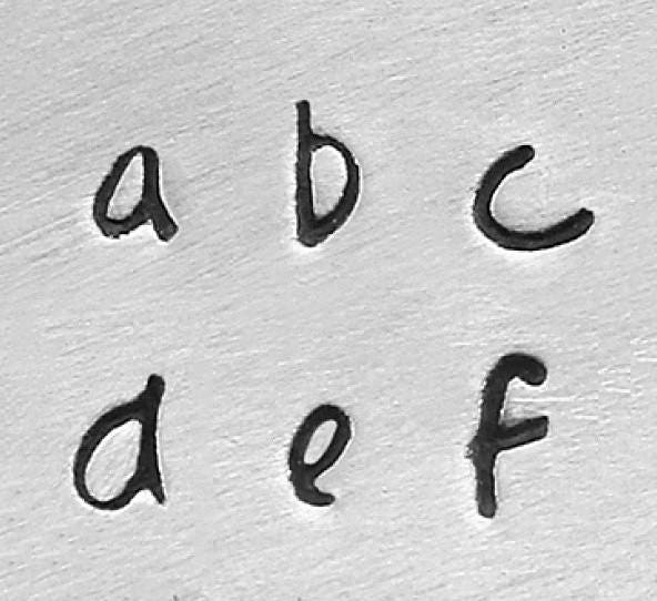 1 Set Buchstaben Stempel ImpressArt 3mm Scarlett's Signature Lowercase Kleinbuchstaben