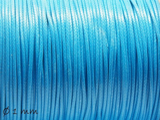 0,30EUR/m - 5 m Polyesterschnur, blau, hellblau (glatt) , Ø 1 mm