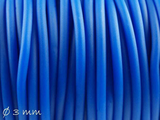0,56 EUR/m - 5 m PVC-Band, blau, 3 mm, hohl
