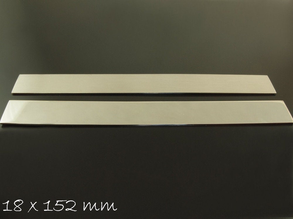 2 Stück Armband Rohlinge zum Stempeln und Gravieren Edelstahl silbern 15,2 x 1,8 cm