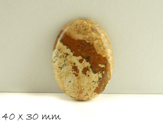 1 Stück  Cabochon Picture Jasper 40 x 30 mm