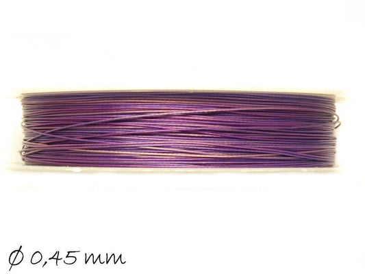 0,06EUR/m - 50 m Schmuckdraht 0,45 mm, violett, lila