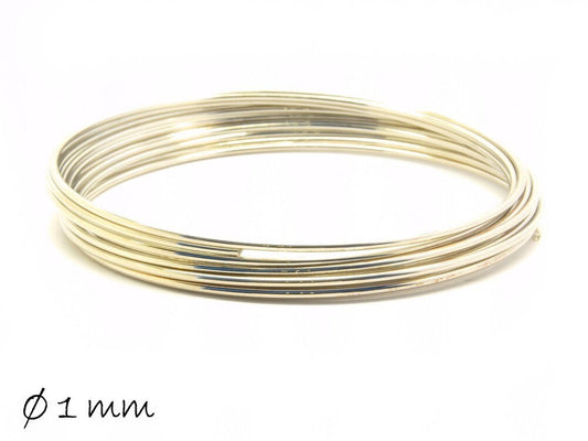 30 Windungen Spiraldraht (memory wire) platin 1 mm